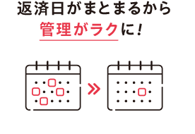 返済日がまとまるから管理がラクに！