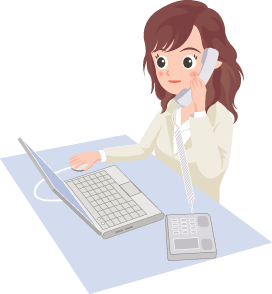 電話をかけるイラスト